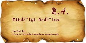 Mihályi Azálea névjegykártya